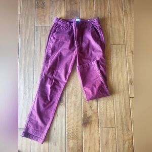 GAP Girlfriend Chinos - Maroon Size 6